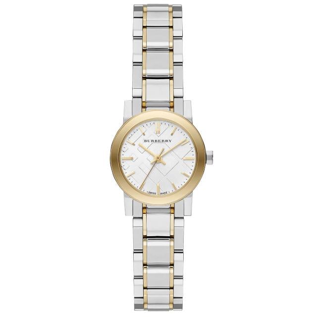 Dámské hodinky Burberry bílý ciferník dvoubarevné 26mm