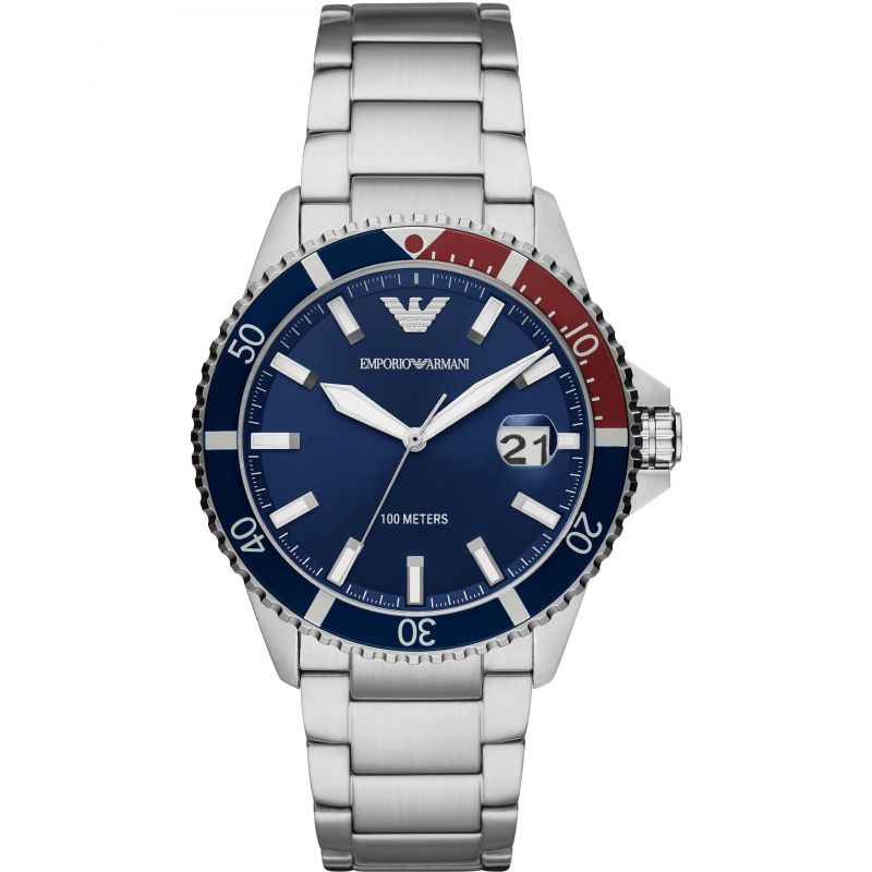 Emporio Armani Men's Diver Steel Blue Watch