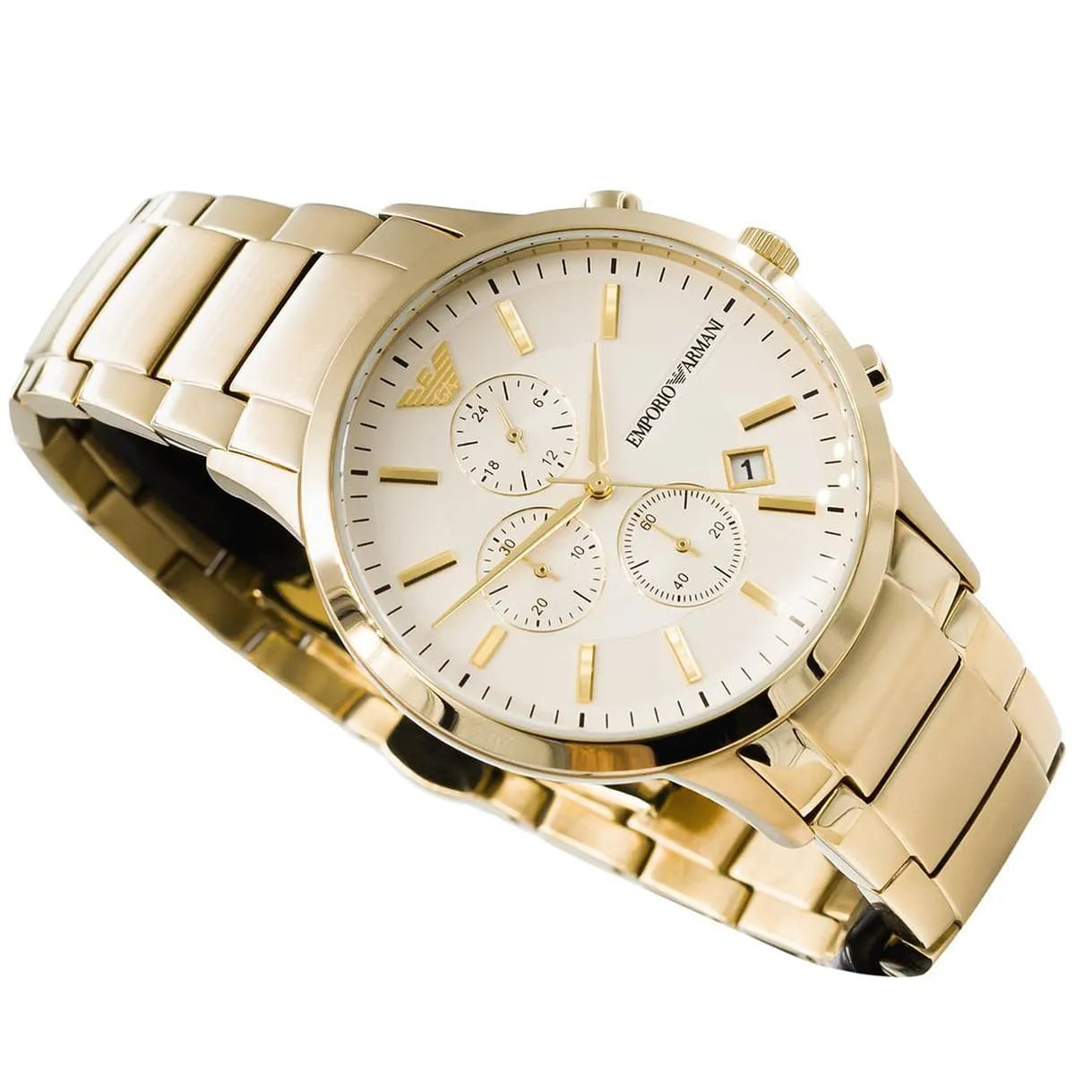 Emporio Armani Men's Chronograph Watch Renato Gold