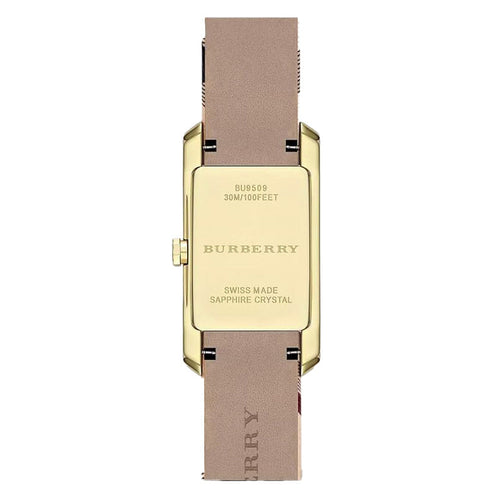 Burberry Femme La Montre The Pioneer Check Or Jaune