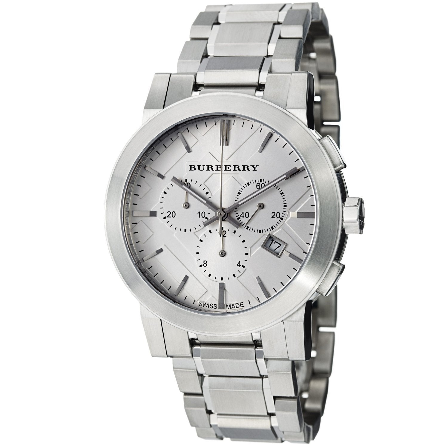 Burberry Herren-Chronograph The City Silber 42 mm Uhr