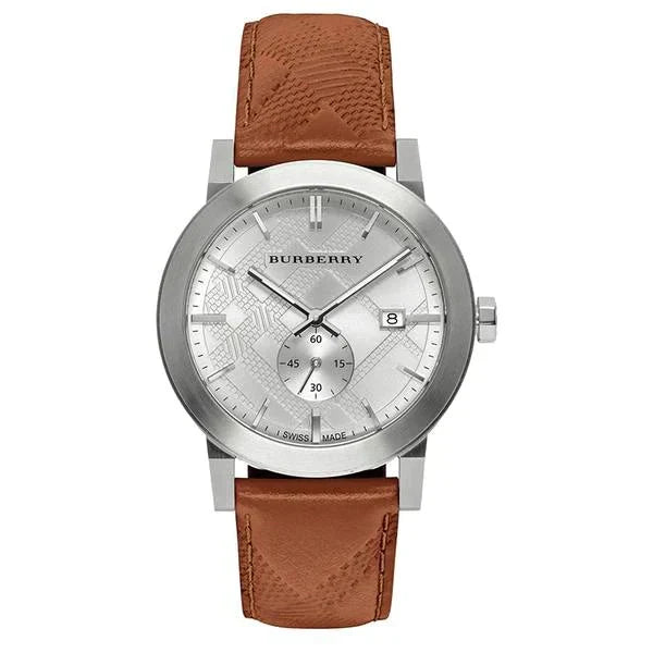 Burberry Herrenuhr The City Silber Braun 40mm