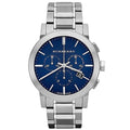 Pánské hodinky Burberry modro-stříbrný chronograf 42mm