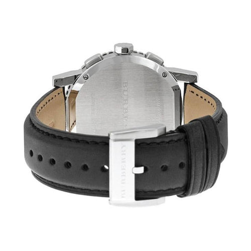 Montre chronographe noire Burberry pour homme 42 mm