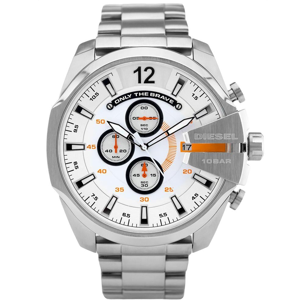 Pánské hodinky Diesel Silver Mega Chief chronograf