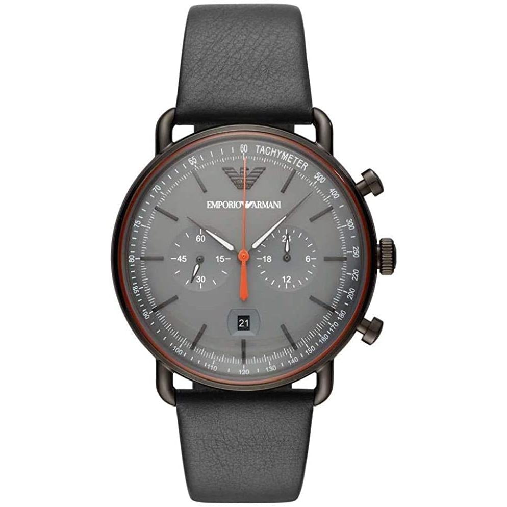 Emporio Armani Men's Aviator Black Watch