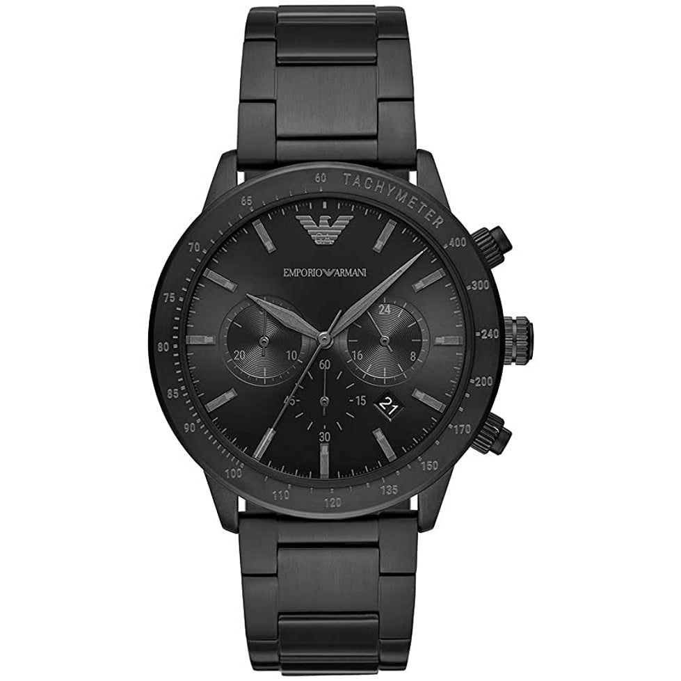 Pánské sportovní chronografové černé hodinky Emporio Armani Mario  