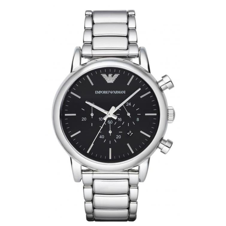 Emporio Armani Men's Luigi Silver Chronograph Watch