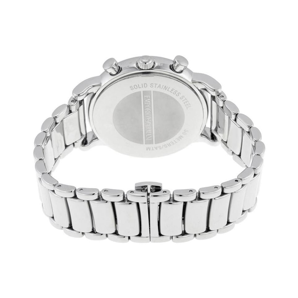 Emporio Armani Men's Luigi Silver Chronograph Watch