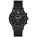 Pánské chronografové hodinky Emporio Armani s černým PVD povrchem  