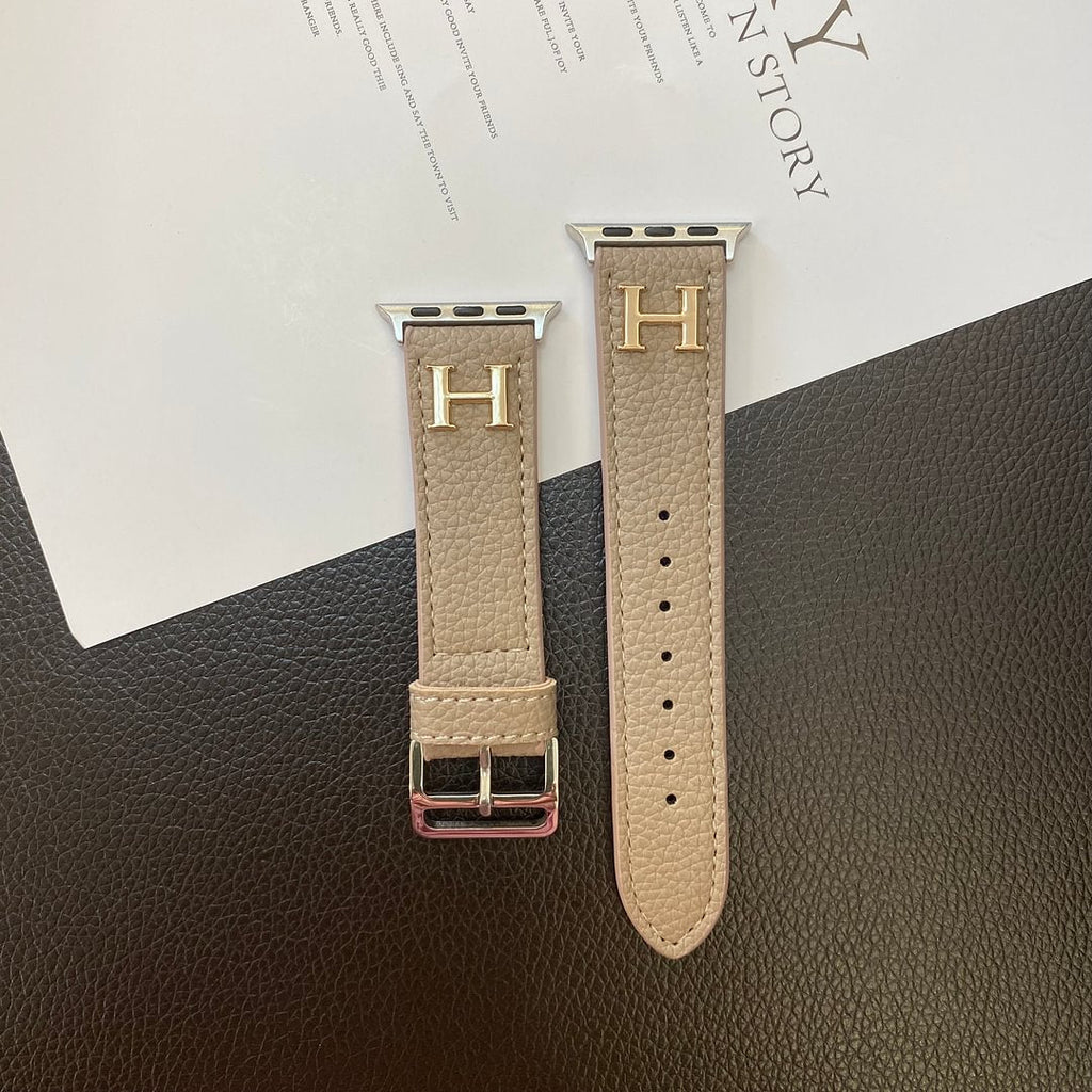 Řemínek z pravé vzorované kůže pro Apple Watch