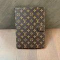 Luxusní černé plátěné monogramové kožené pouzdro s letním motivem pro Apple iPad