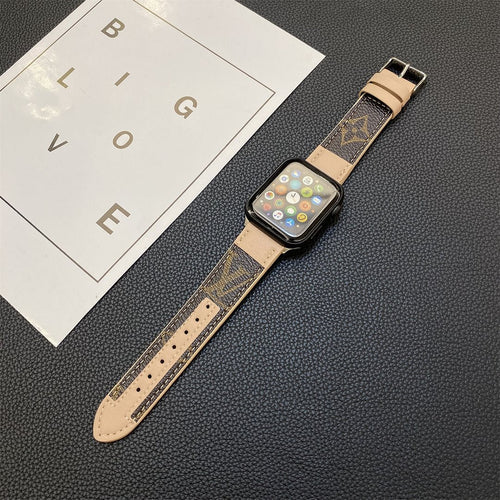 BRACELET APPLE WATCH CUIR MONOGRAMME COUTURE