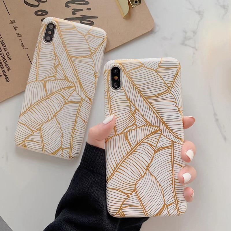 Coque iPhone Feuille d'Or