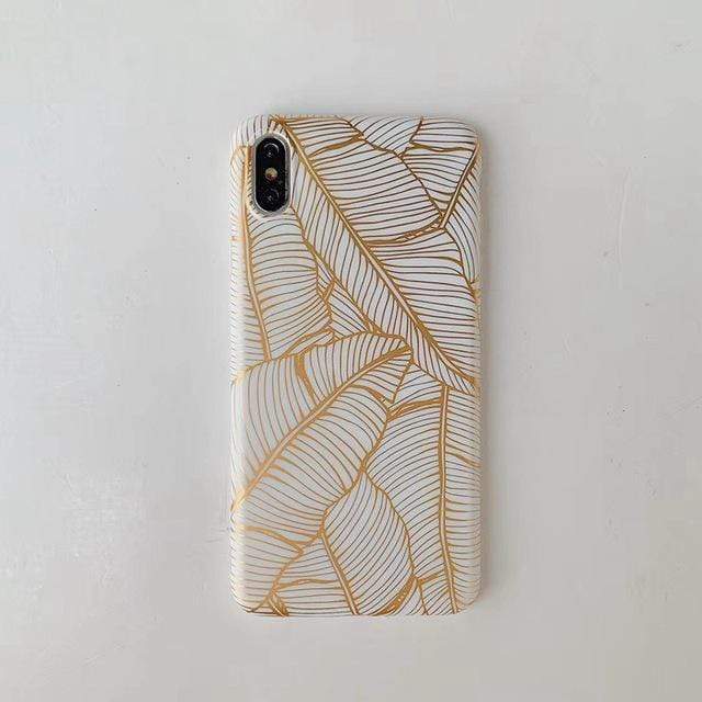 Coque iPhone Feuille d'Or