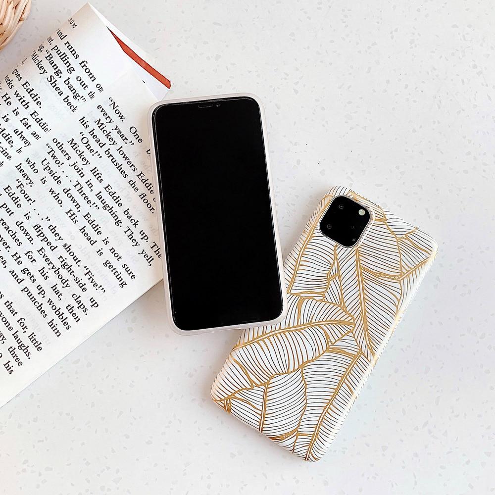 Coque iPhone Feuille d'Or
