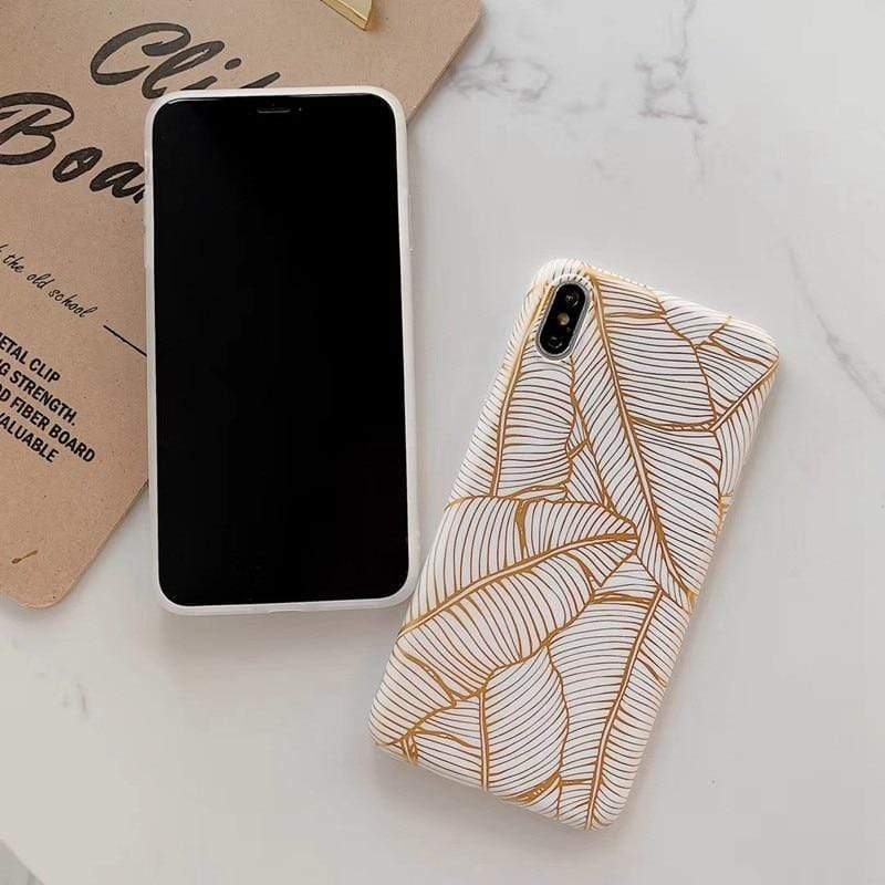 Coque iPhone Feuille d'Or