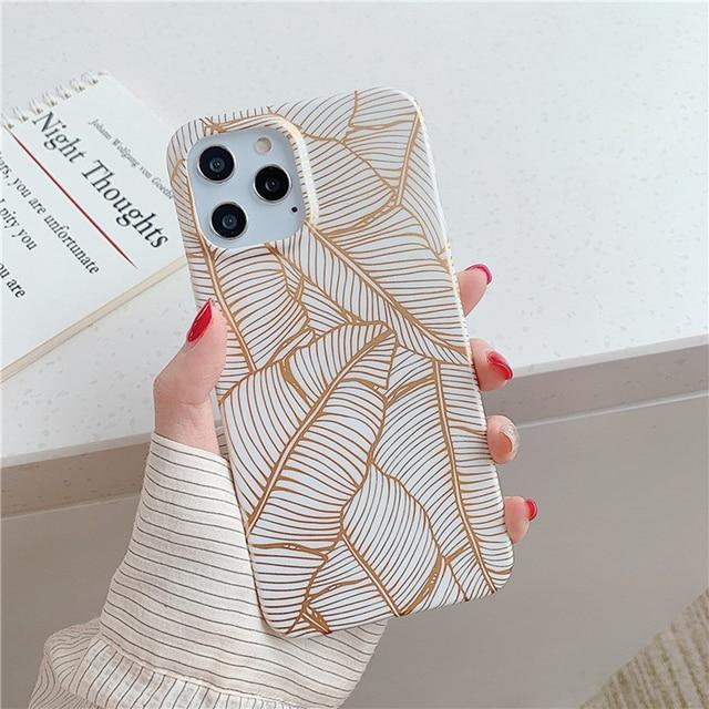 Coque iPhone Feuille d'Or