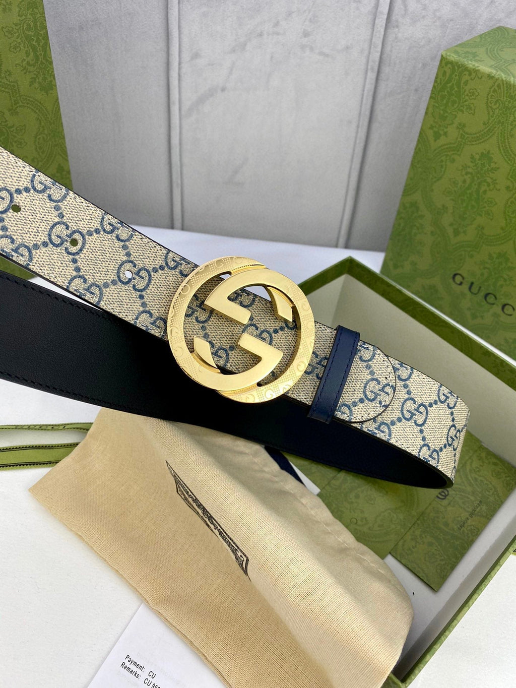 Classic Men's Belt Gold Buckle & Silver Buckle
