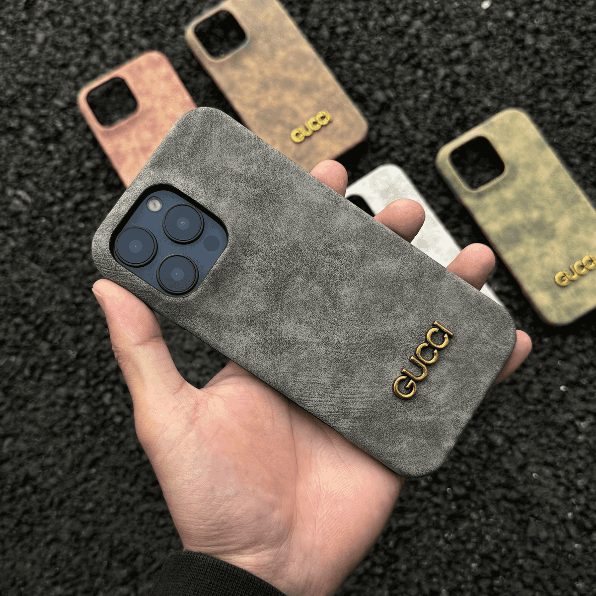Coque iPhone aspect suède vintage classique