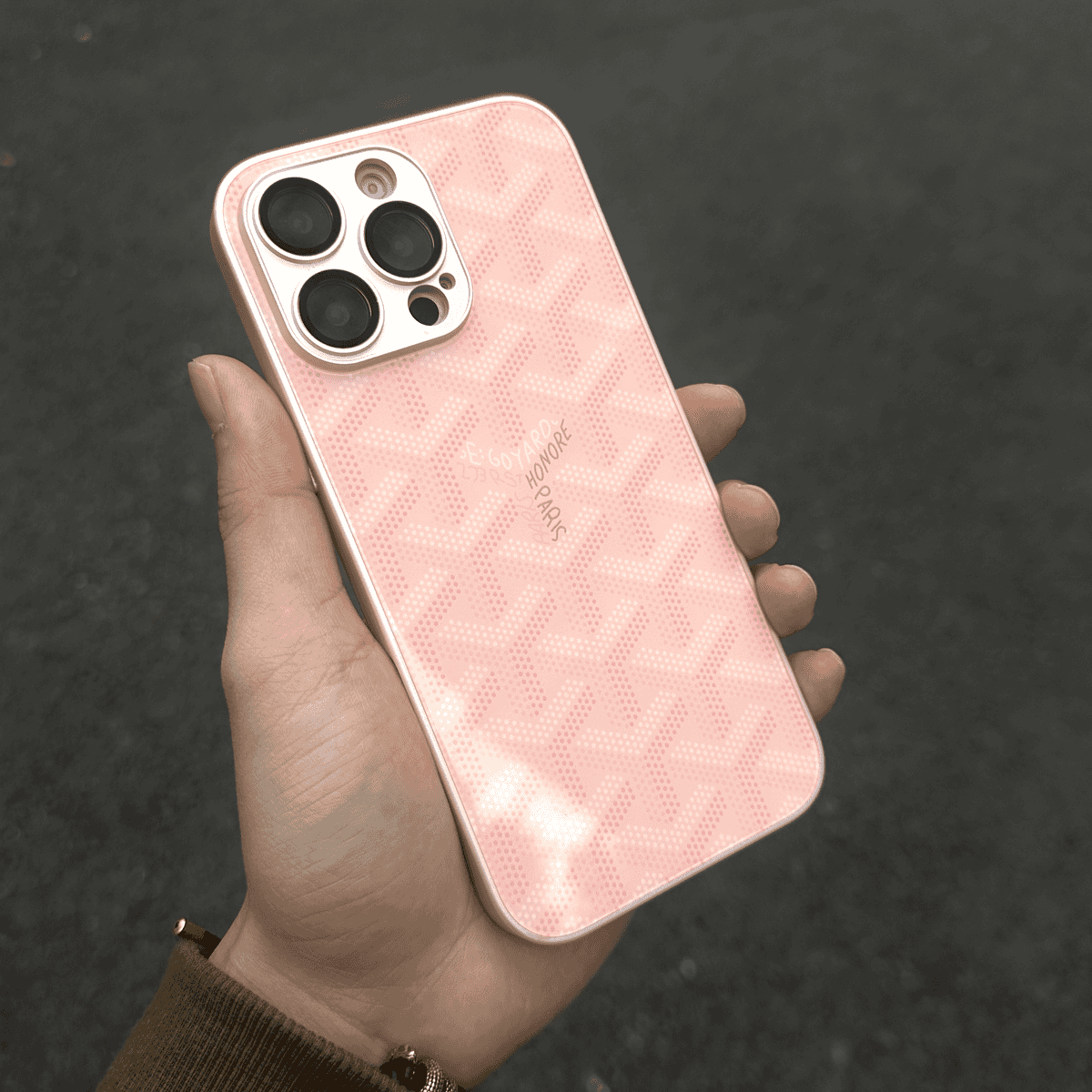 Coque iPhone de luxe à monogramme géométrique G-Y