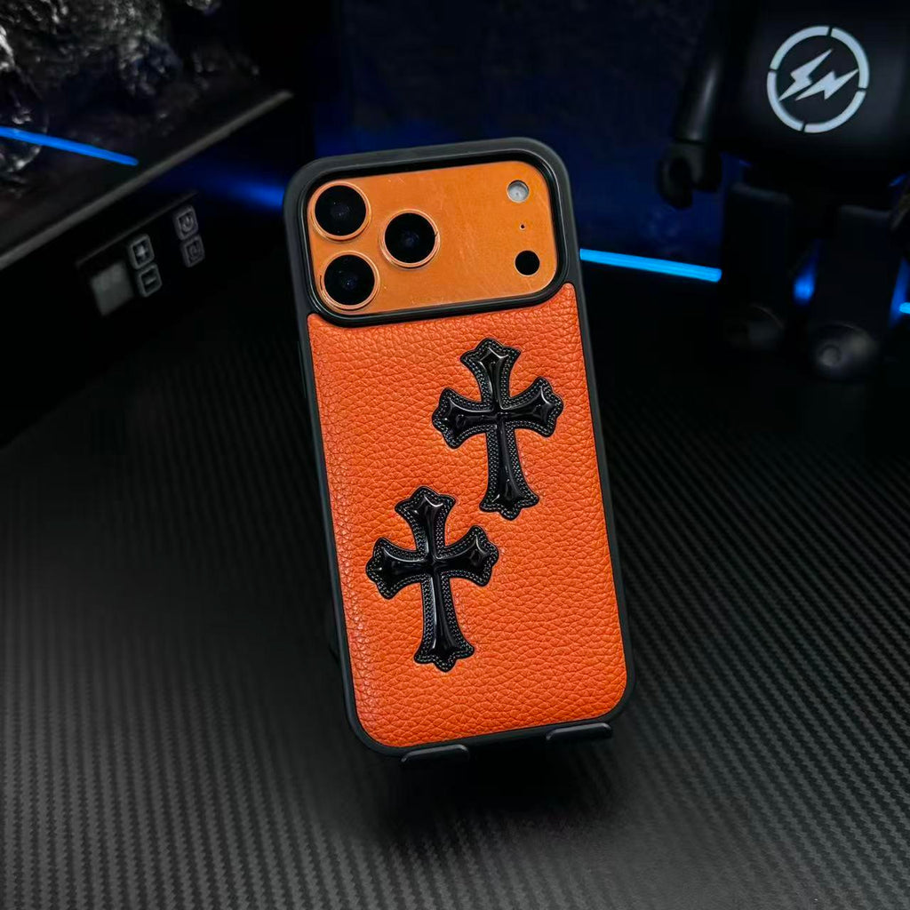 3D reliéfní kožené pouzdro na telefon — nárazuvzdorný ochranný kryt