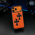 3D reliéfní kožené pouzdro na telefon — nárazuvzdorný ochranný kryt