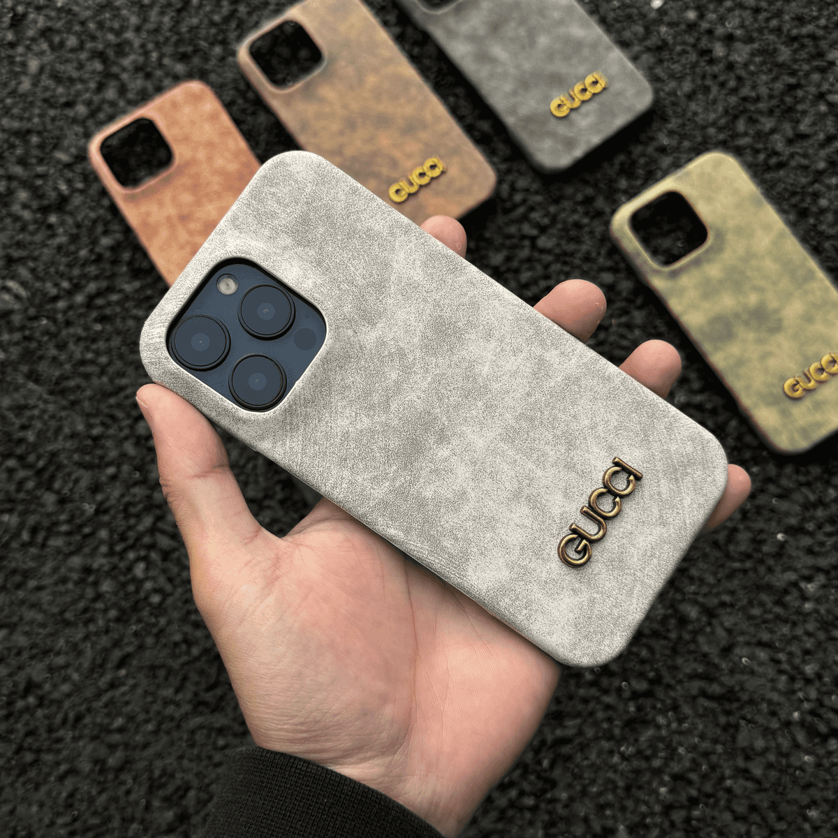 Coque iPhone aspect suède vintage classique