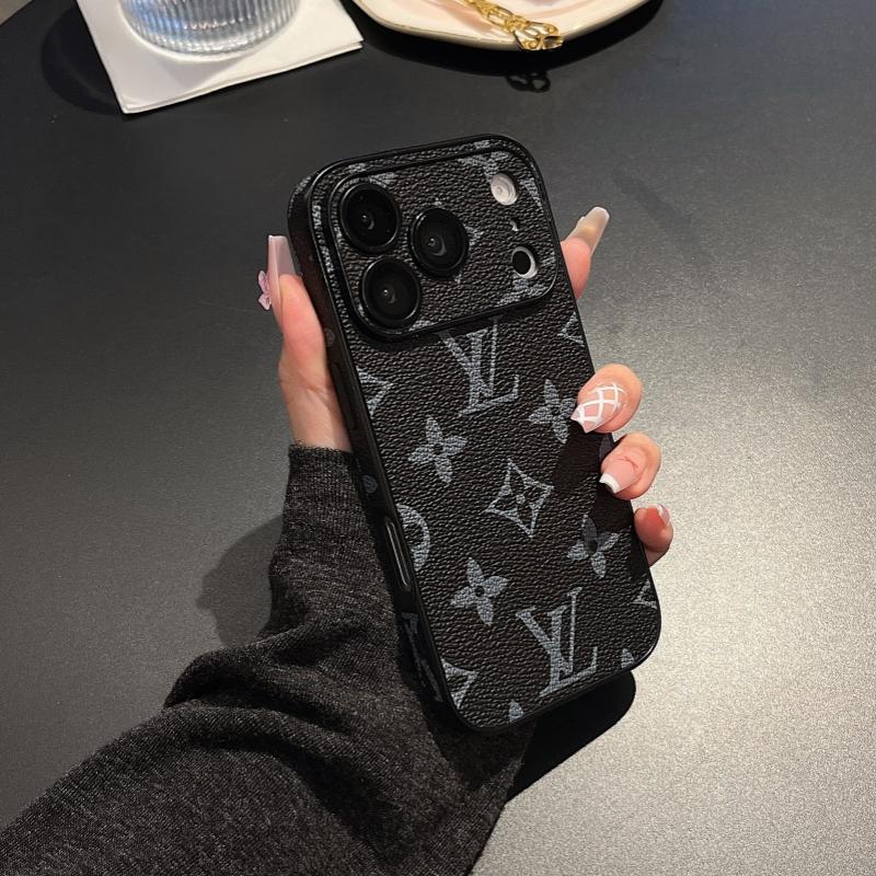 Étui iPhone en similicuir monogrammé premium