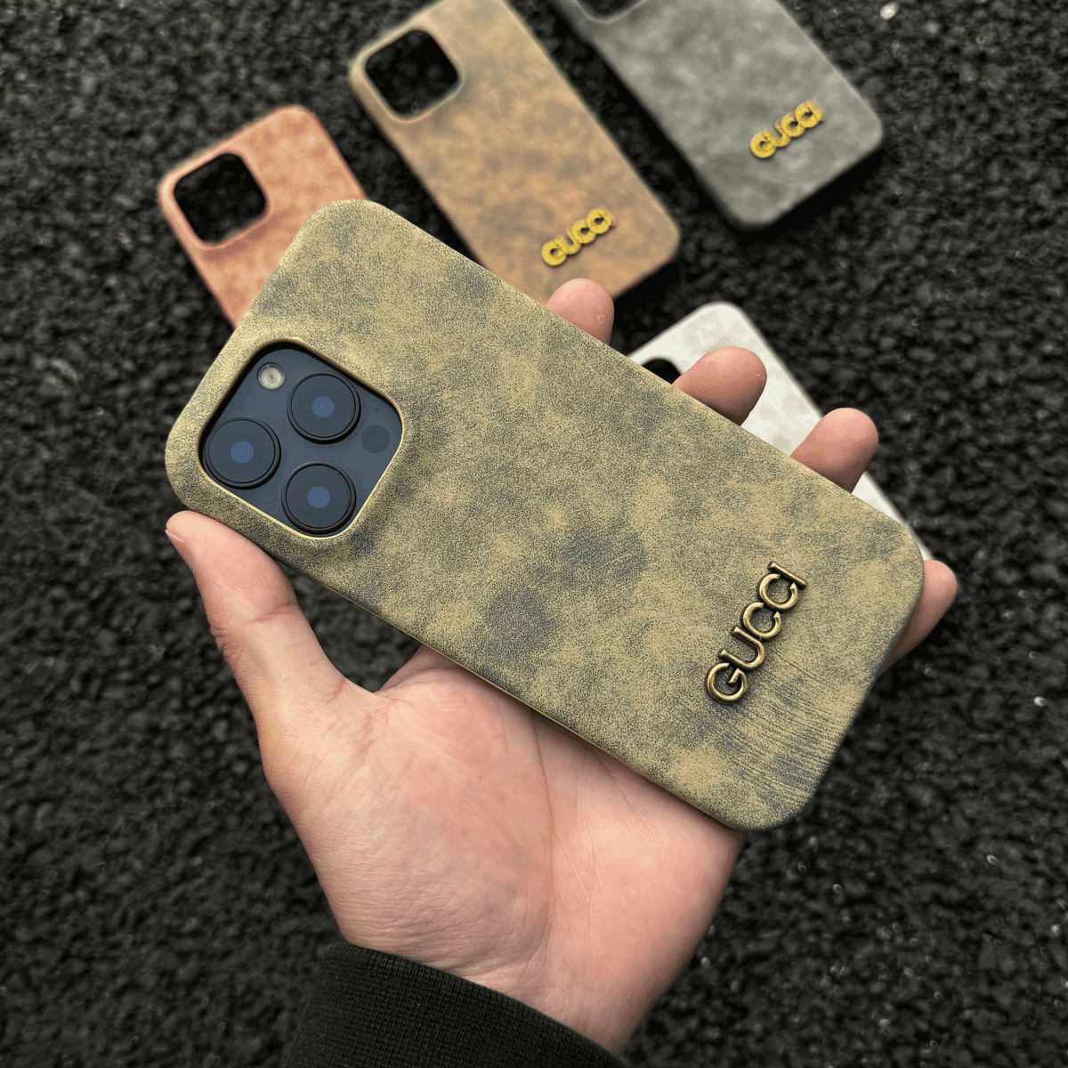 Coque iPhone aspect suède vintage classique