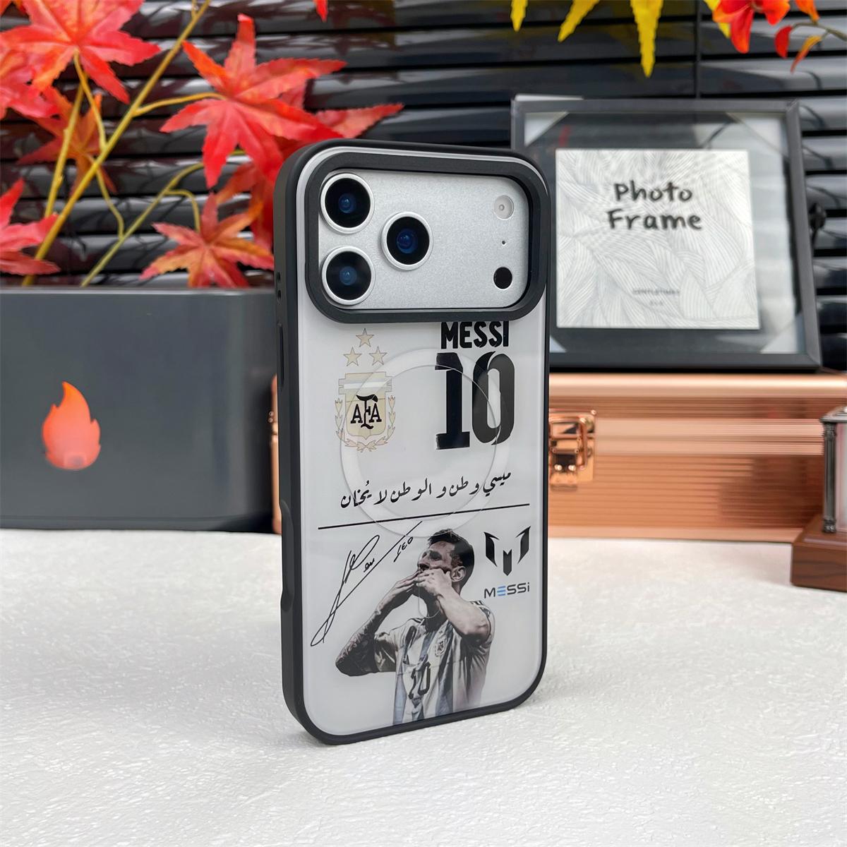 Fußball-Legenden Magnethülle für Smartphones – Stoßfestes, weiches TPU mit austauschbarer Rückseite