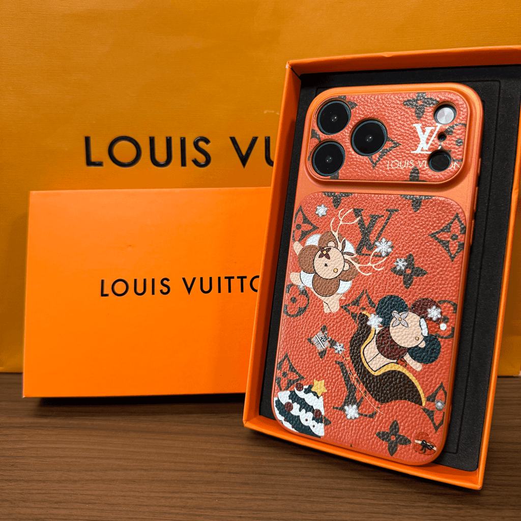 Étui iPhone de luxe multicolore avec monogramme