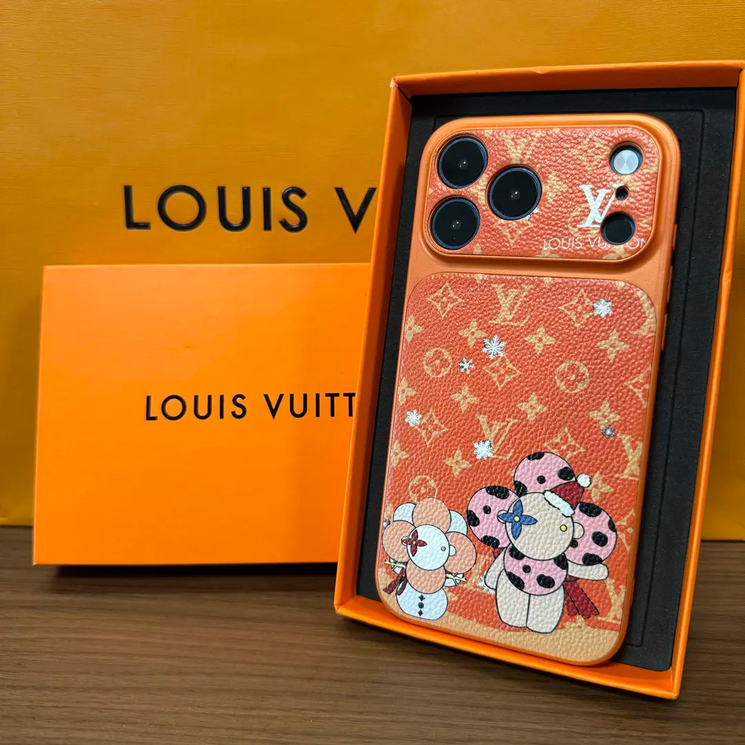 Étui iPhone de luxe multicolore avec monogramme