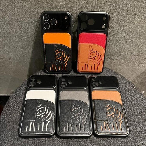 Étui iPhone à fente pour cartes en cuir premium 2026 – Édition Limitée Année du Cheval