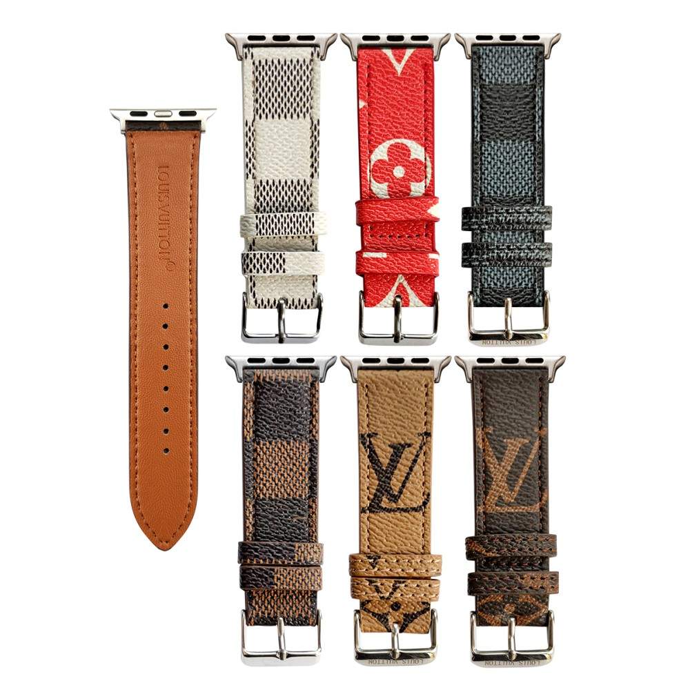 BRACELET EN CUIR MARRON CLASSIQUE DE LUXE POUR APPLE WATCH