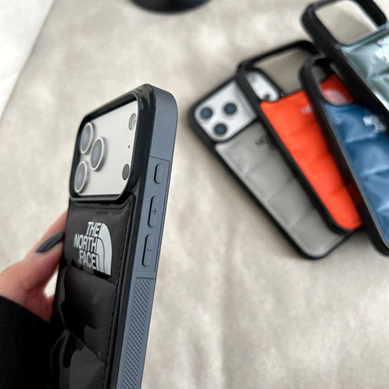 Coque de protection antichoc effet doudoune pour iPhone