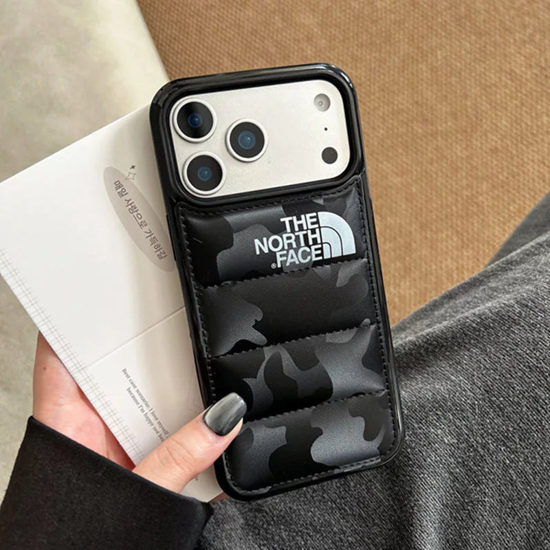 Coque de protection antichoc effet doudoune pour iPhone