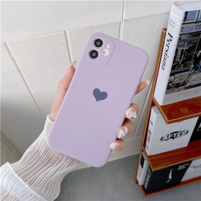 Coque mate Cœur pour iPhone