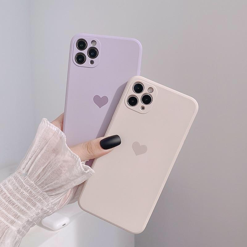 Coque mate Cœur pour iPhone