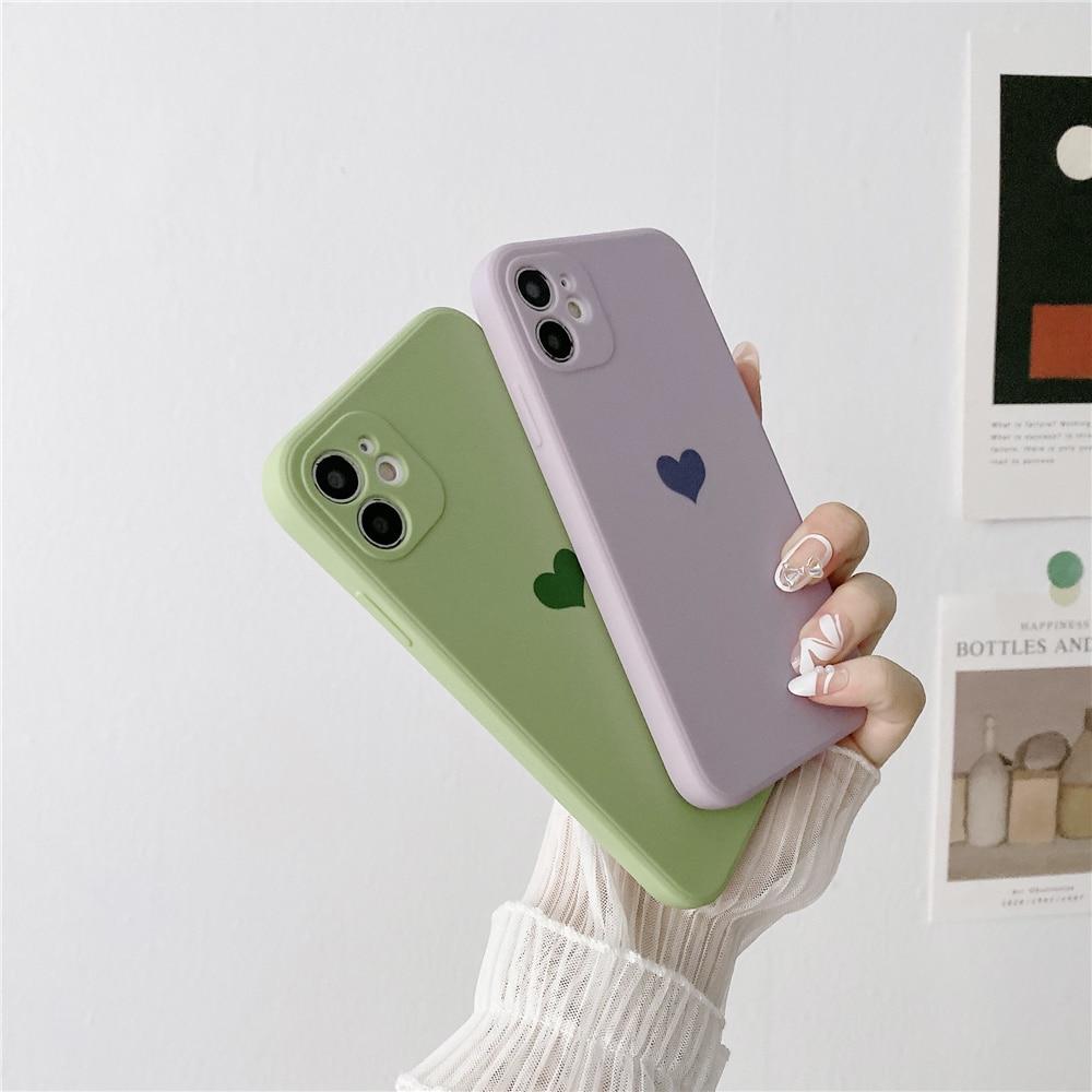 Coque mate Cœur pour iPhone