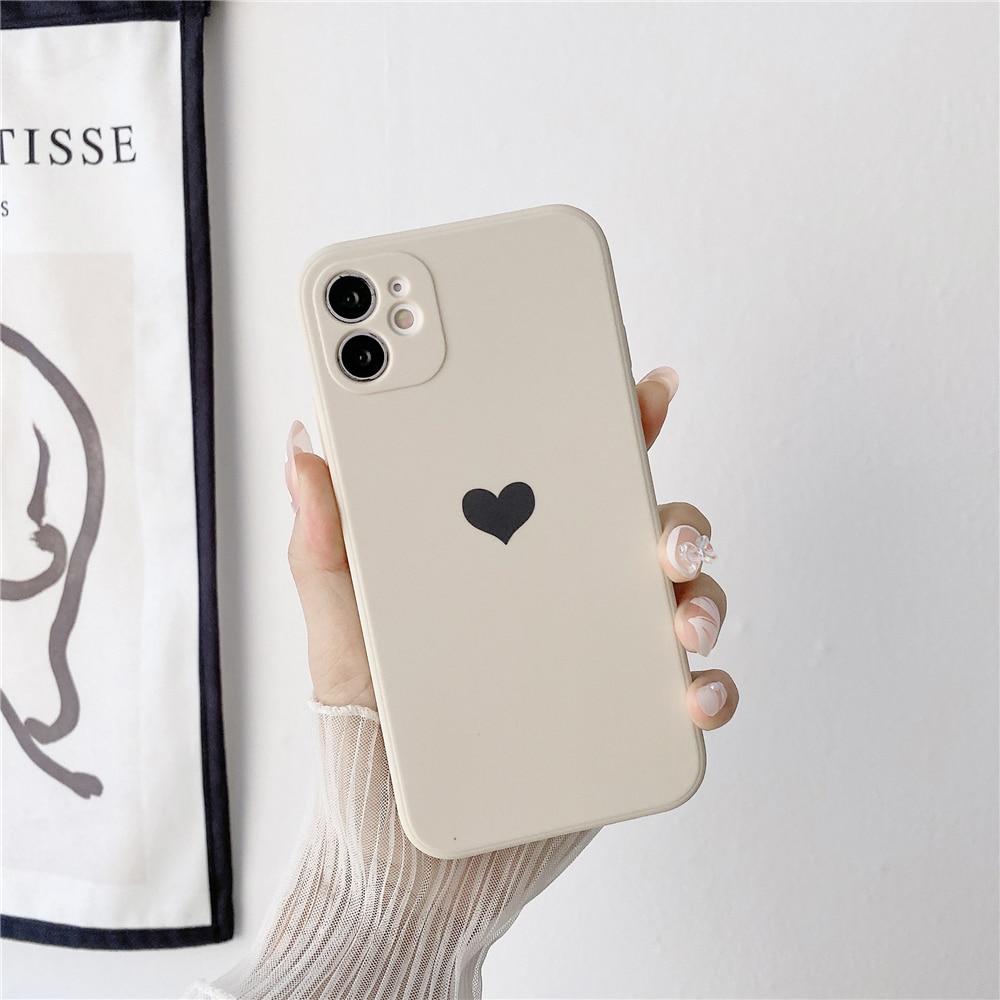 Coque mate Cœur pour iPhone