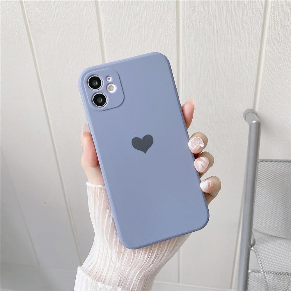 Coque mate Cœur pour iPhone
