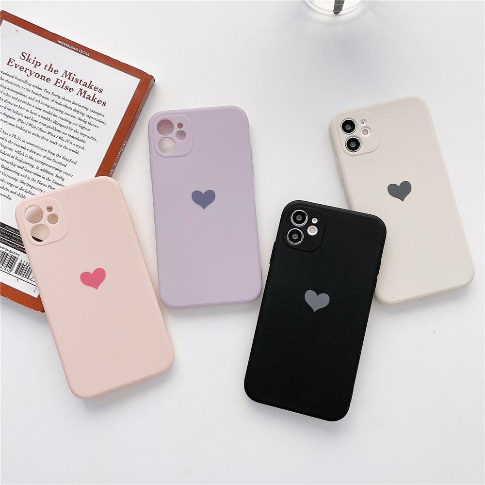 Coque mate Cœur pour iPhone
