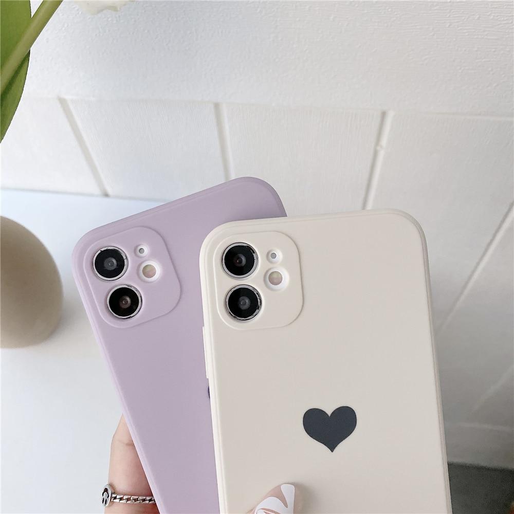 Coque mate Cœur pour iPhone