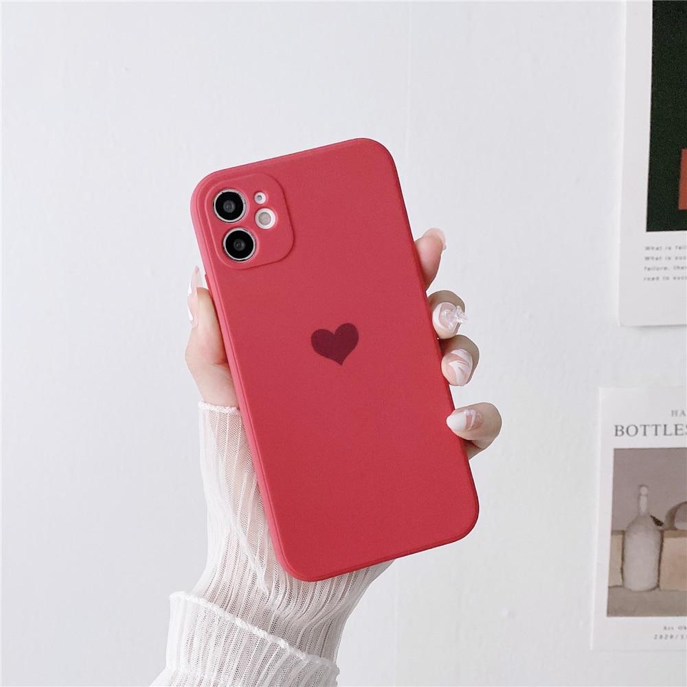 Coque mate Cœur pour iPhone
