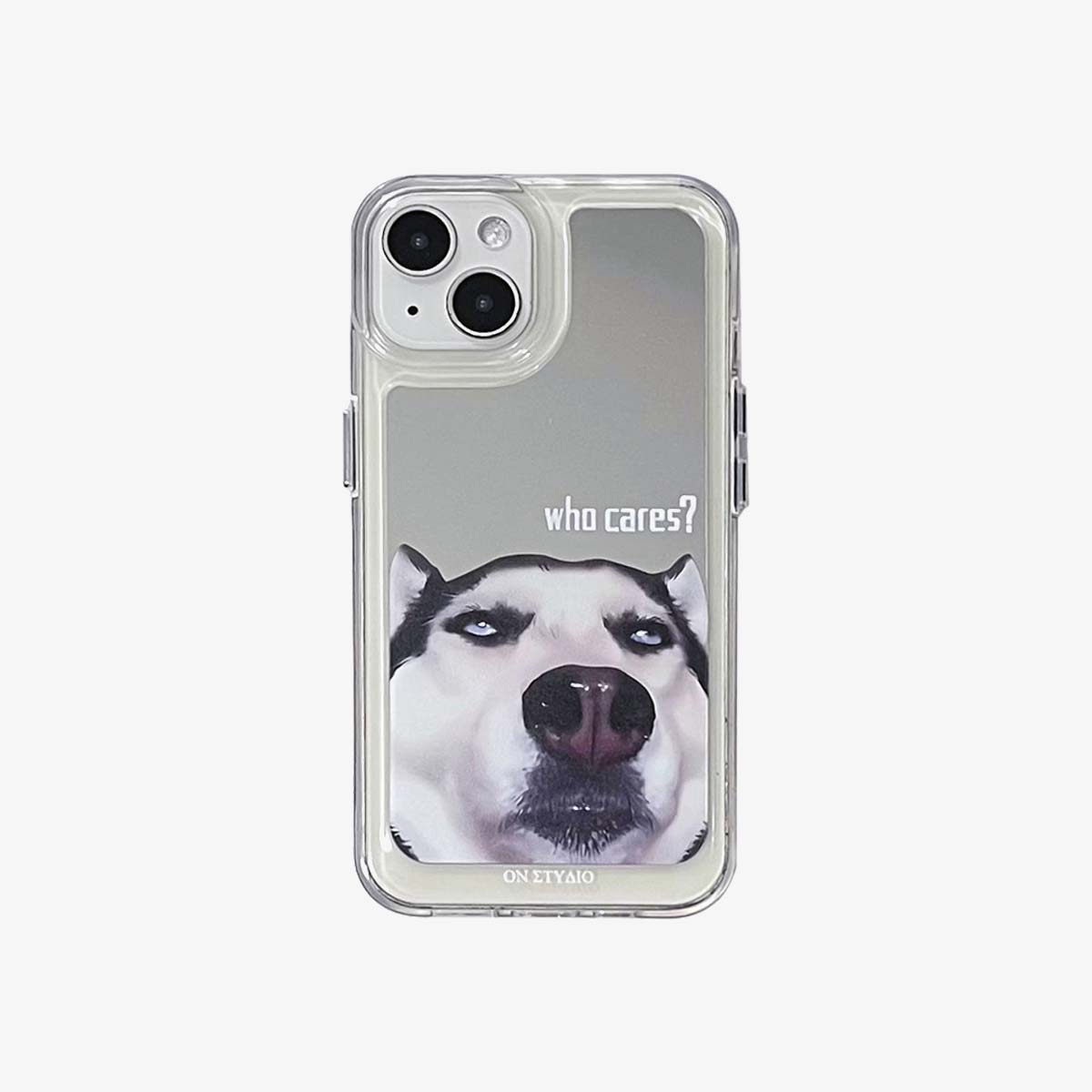 Coque Miroir iPhone | Chats et Chiens en couple On s'en fiche (Achetez-en 2 et obtenez 50 % de réduction sur un)