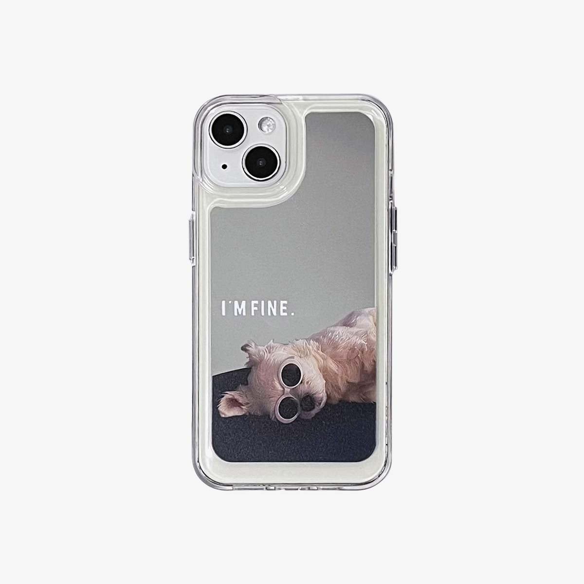 Zrcadlové pouzdro na iPhone | Pár psů Jsem v pohodě (Kup 2 a získej 50 % slevu na jedno)