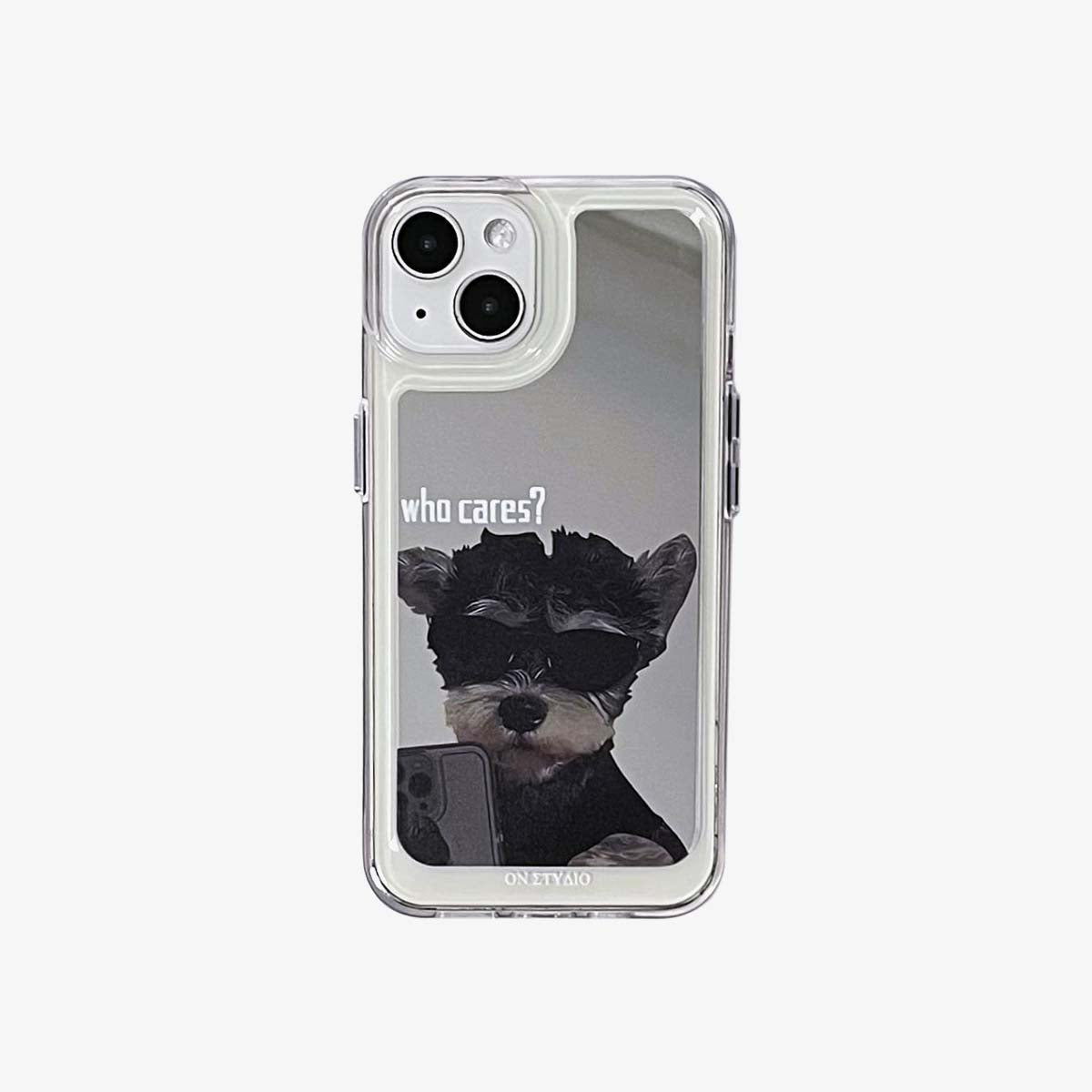 Coque iPhone Miroir | Couple de chiens Je vais bien (Achetez-en 2 et obtenez 50 % de réduction sur l'un d'eux)
