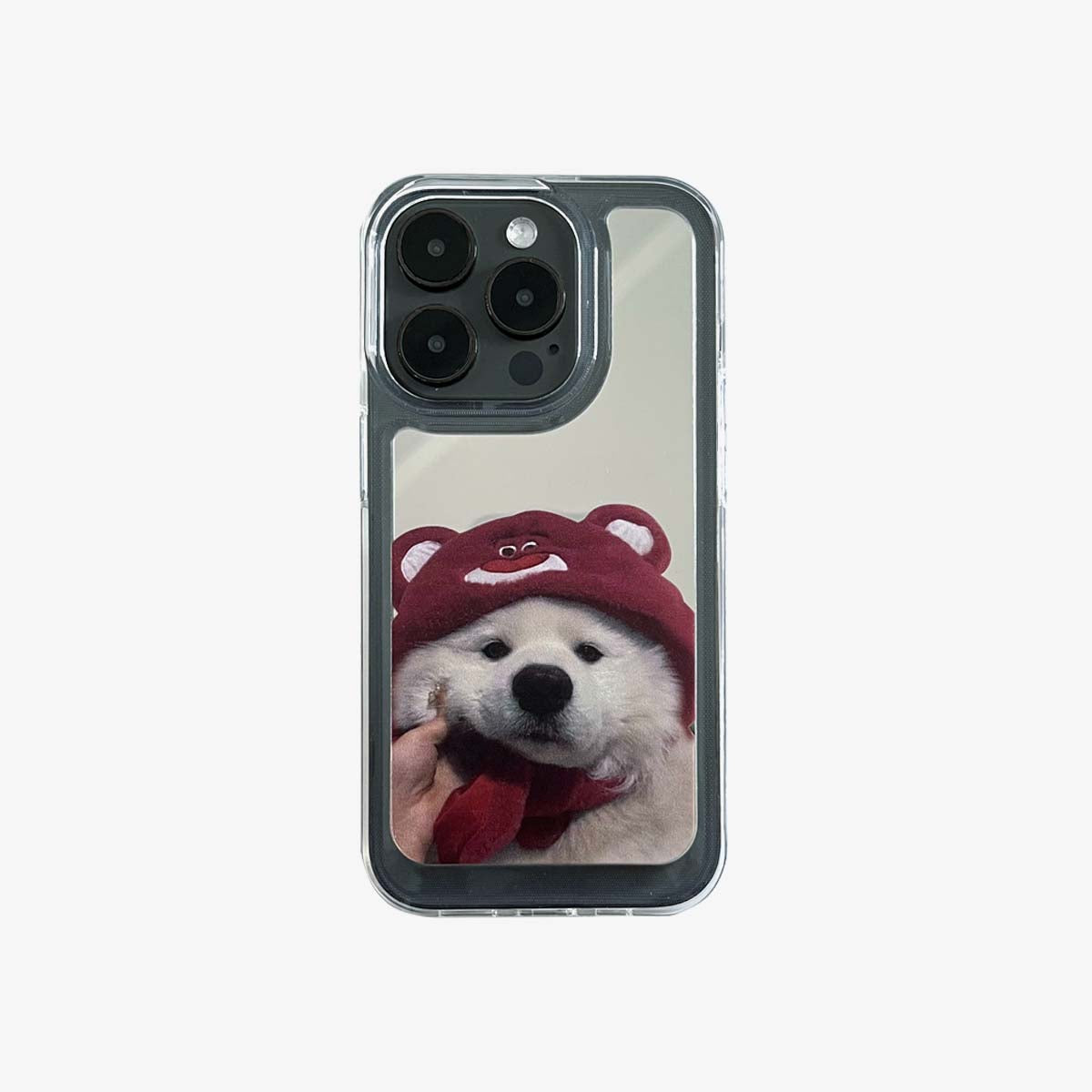 Coque iPhone Miroir | Couple de chiens Samoyède (Achetez-en 2 et obtenez 50 % de réduction sur l'un)